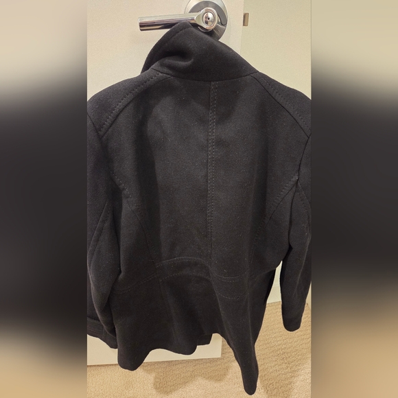 H&M Black Pea Coat - Picture 2 of 3